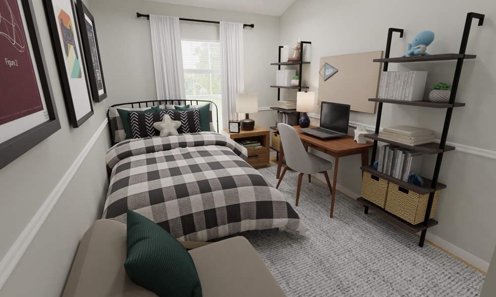 Bedroom Modern with Workspace & Storage