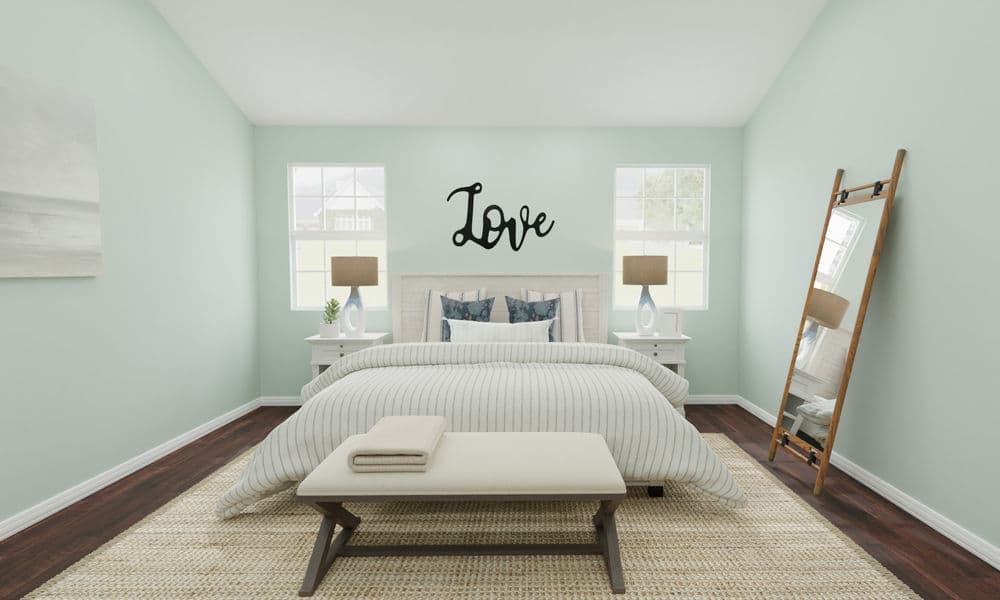 Bedroom: Modern Farmhouse with Cozy Workspace