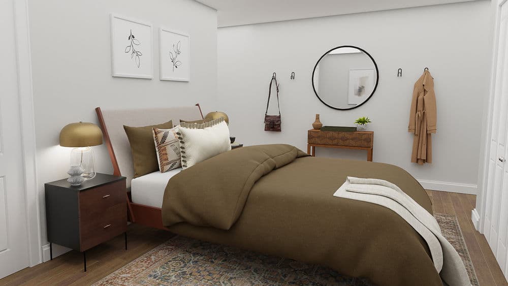 Mid-Century Industrial Bedroom In Rust Tones Gallery, Image 1