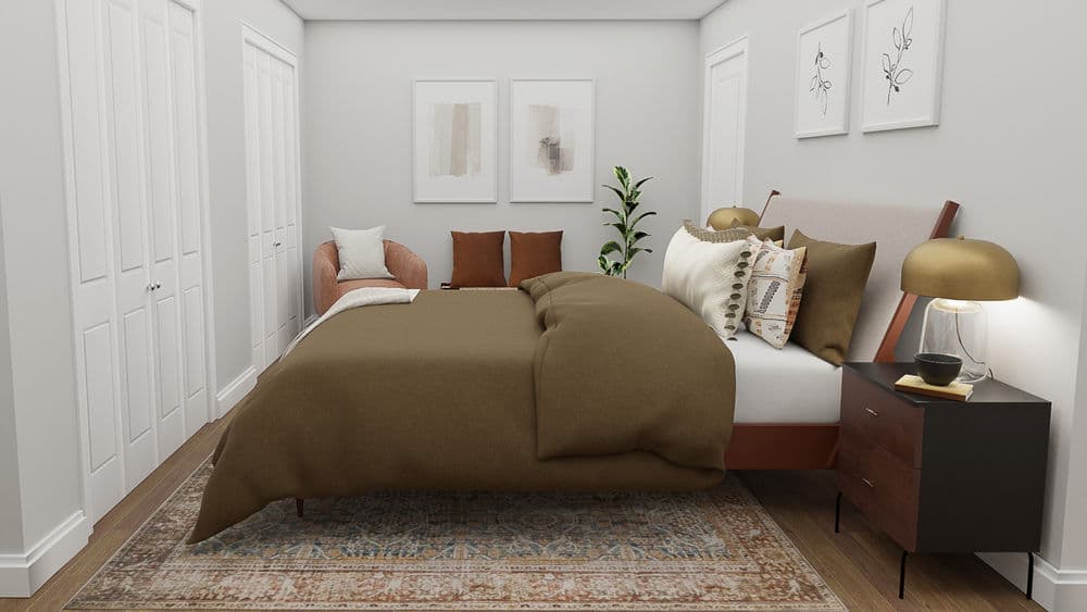 Mid-Century Industrial Bedroom In Rust Tones Gallery, Image 4