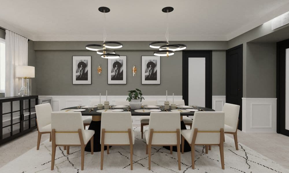 Classic Elegant Dining Room with Warm Tones