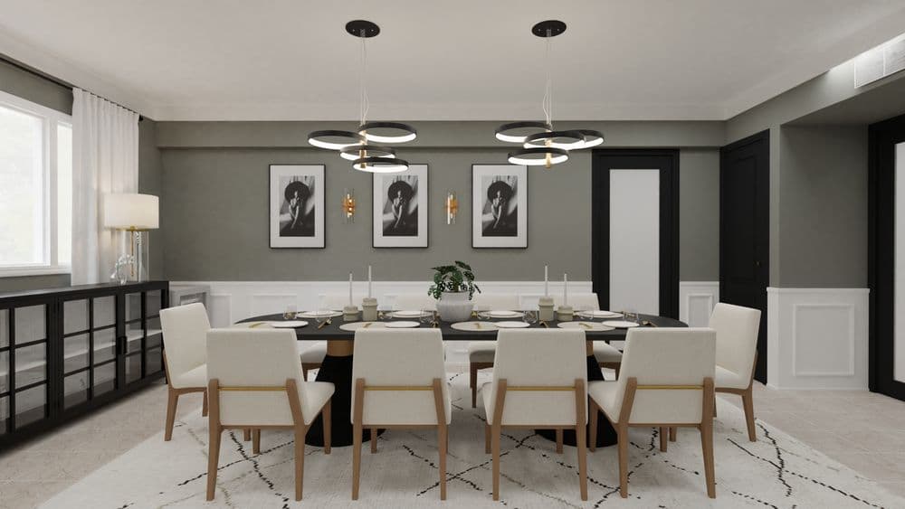 Classic Elegant Dining Room with Warm Tones Gallery, Image 1