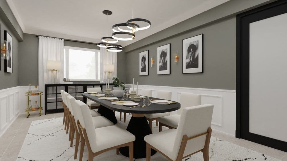 Classic Elegant Dining Room with Warm Tones Gallery, Image 3