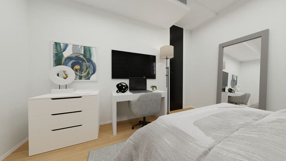 Cozy Bedroom Modern Elegant with Patterned Wall Gallery, Image 3