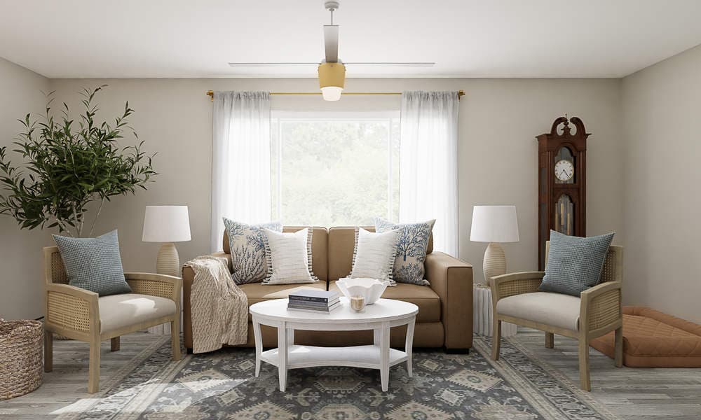 Cozy Living Room Coastal French Style