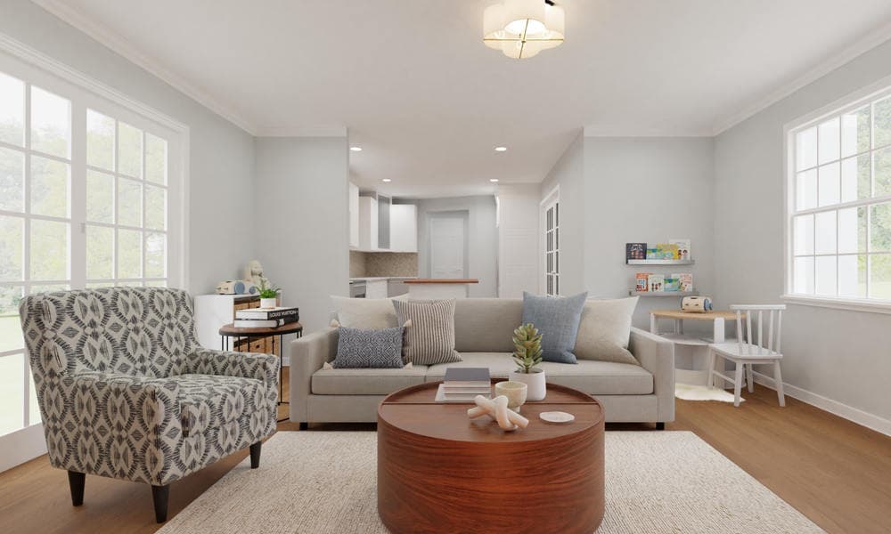 Cozy Living Room with Modern Farmhouse Charm