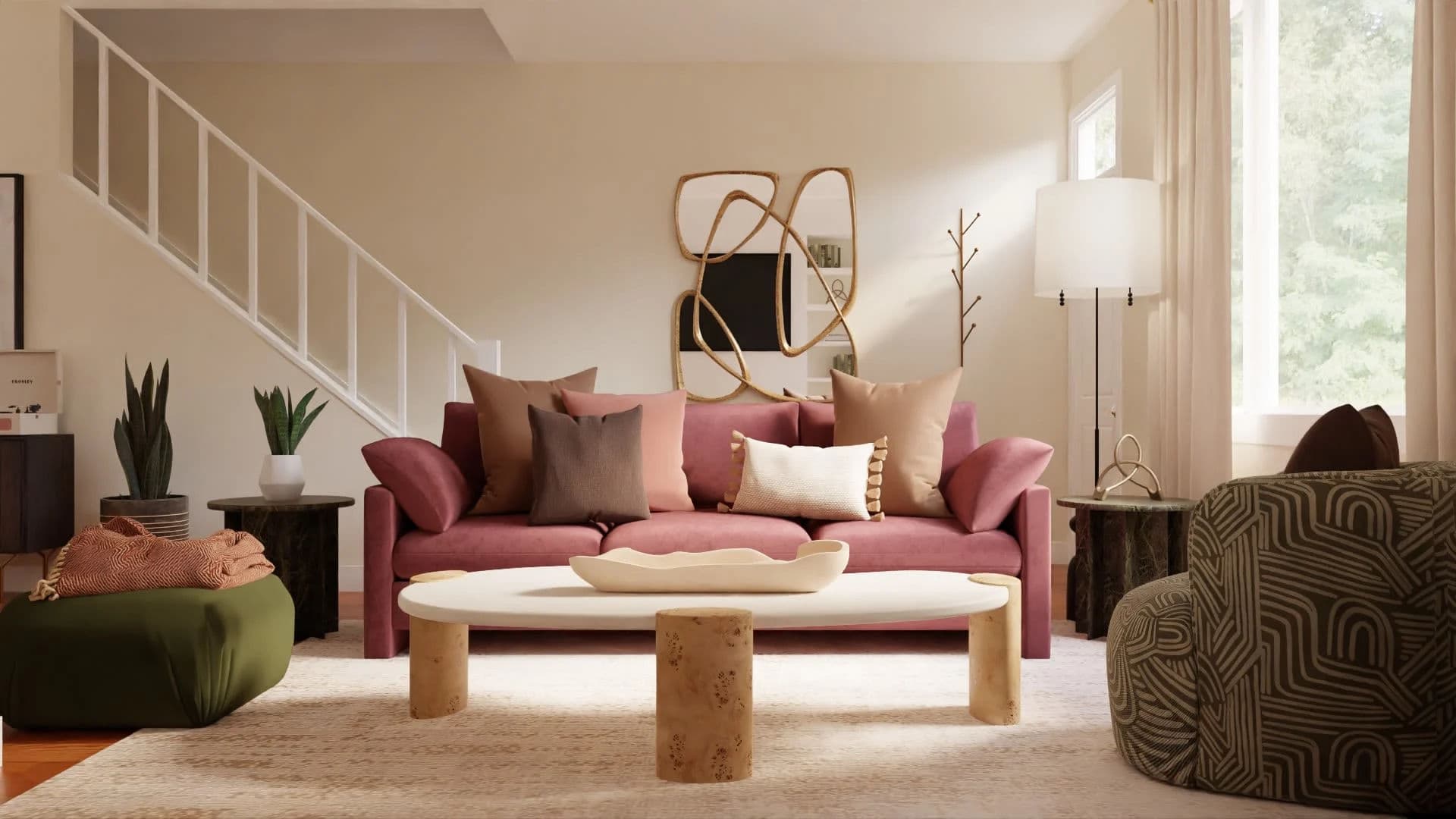 Living Room design after designing with Spacejoy