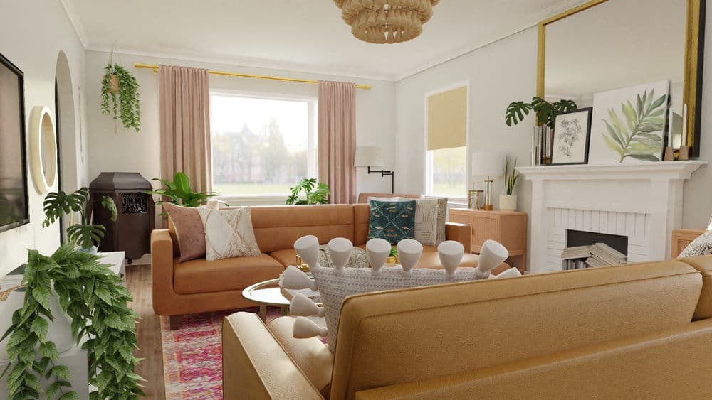 Eclectic Boho Living Room with Cozy Seating Gallery, Image 3