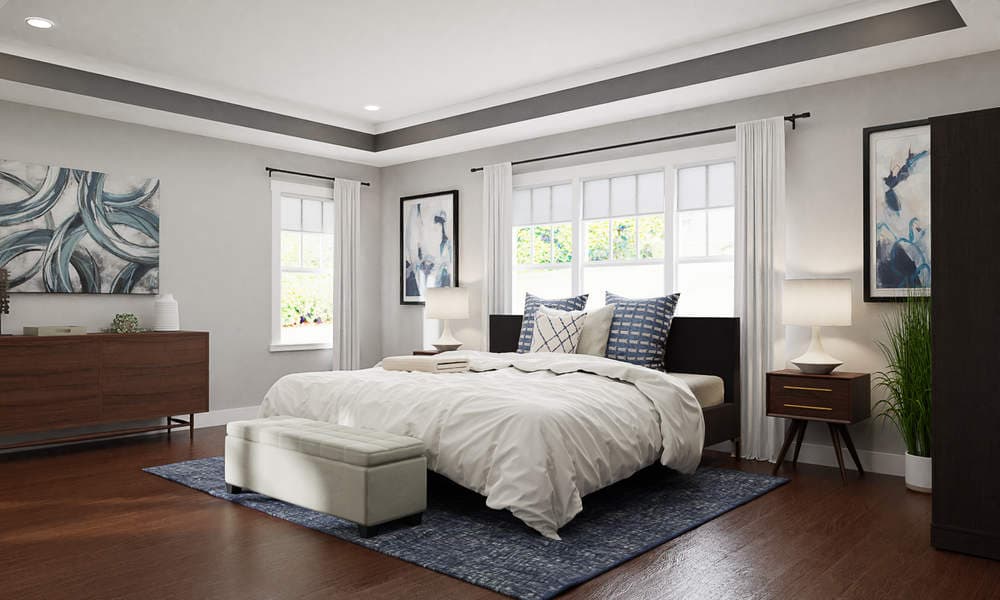 Elegant Bedroom with Benjamin Moore Wall Paint