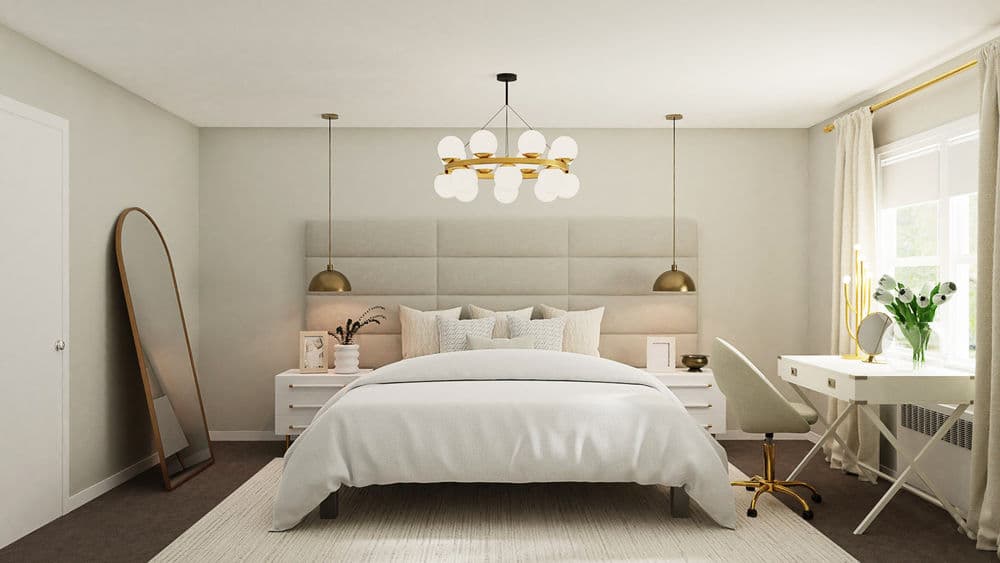 Elegant Bedroom with Brass Accents Gallery, Image 1