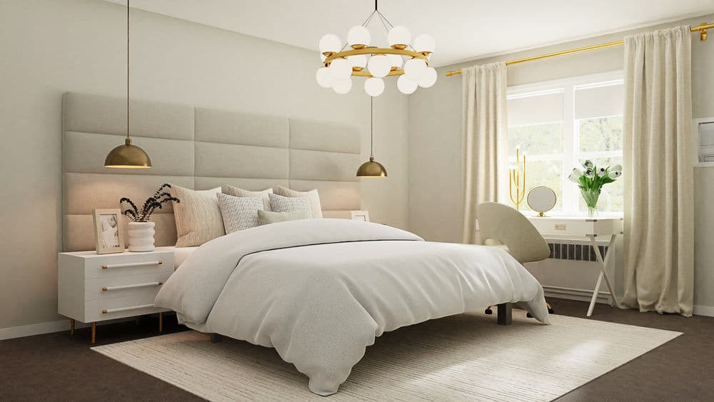 Elegant Bedroom with Brass Accents Gallery, Image 2
