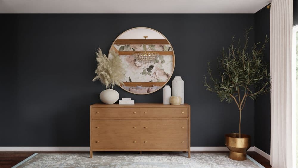 Elegant Bedroom with Floral Wallpaper Accent Gallery, Image 3