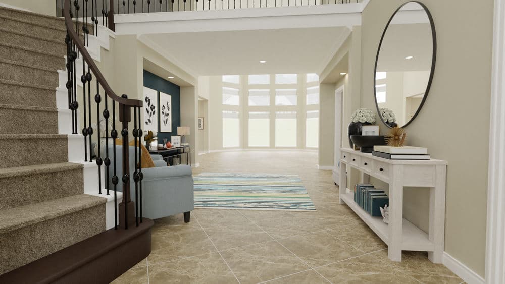 Elegant Foyer Design with Stylish Seating Area Gallery, Image 1