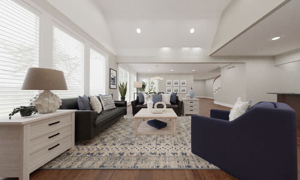 Elegant Living Room with Neutral Charm and Cozy Vibes