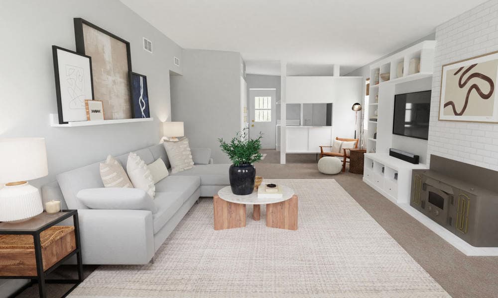 Elegant Living Room with Neutral Textures