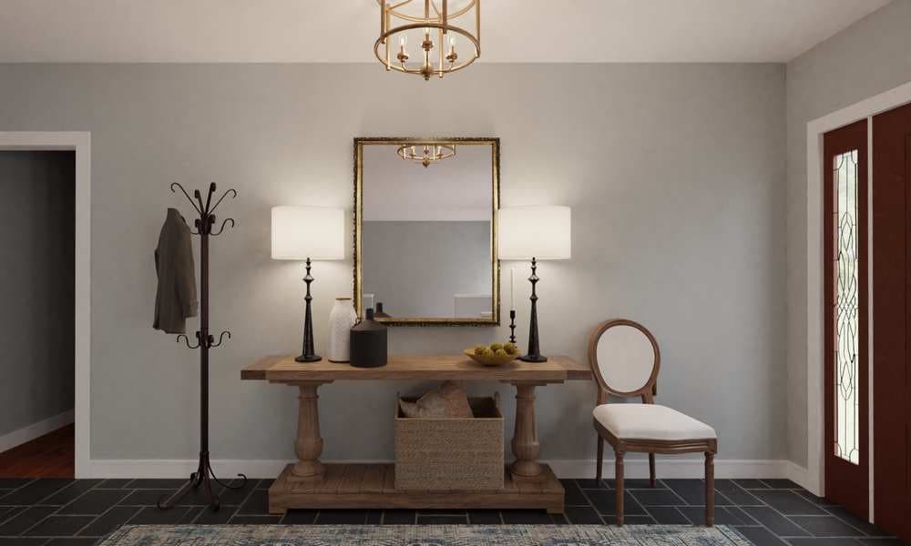 Entryway: Traditional Elegance with Symmetrical Design