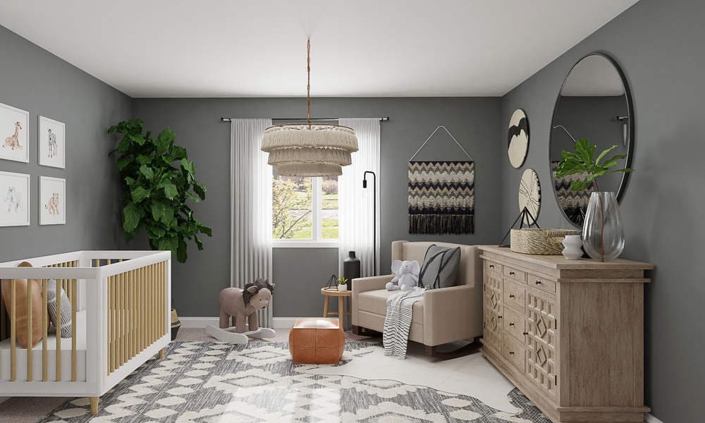 Gray Nursery: Boho Style with Cozy Accents