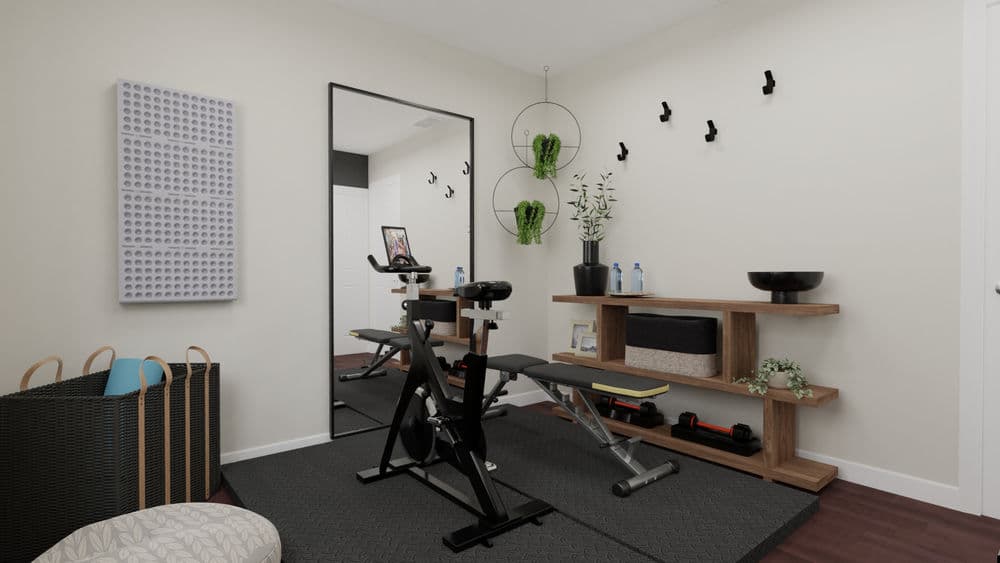 Home Office: Modern Workout Space with Storage Gallery, Image 1
