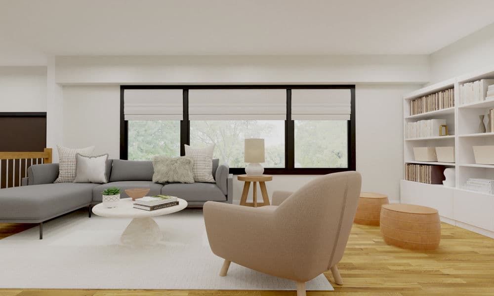 Living Room Mid-Century Modern with Cozy Seating