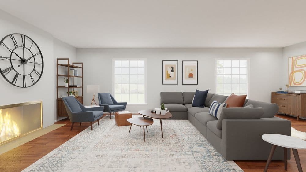 Living Room Mid-Century Modern with Cozy Seating Gallery, Image 1