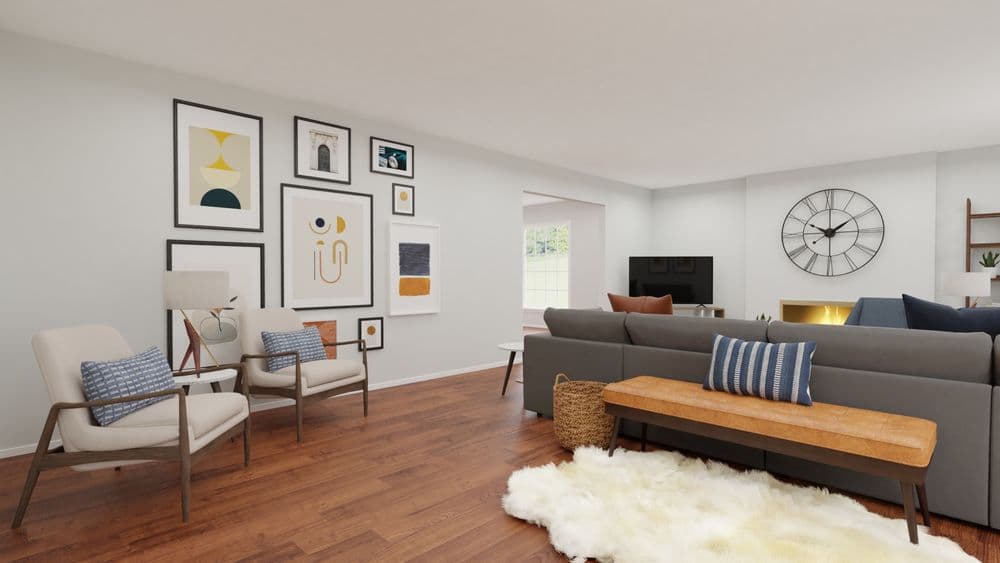 Living Room Mid-Century Modern with Cozy Seating Gallery, Image 4