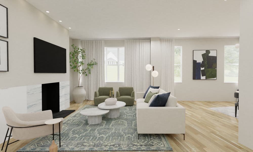 Living Room Modern design with Earthy Tones