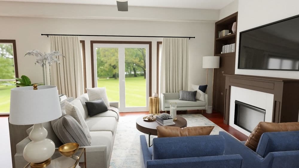 Additional Seating: Modern Transitional Living Room Gallery, Image 3