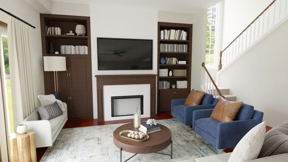 Additional Seating: Modern Transitional Living Room Gallery, Image 4