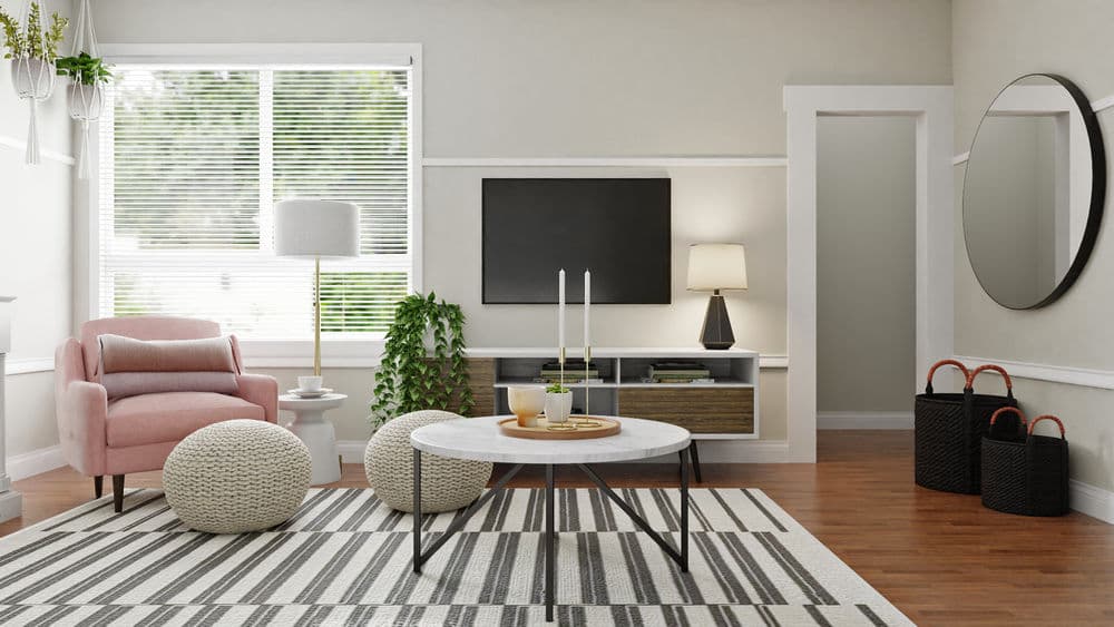 Blush Over This Mid-Century-Inspired Living Room Gallery, Image 4