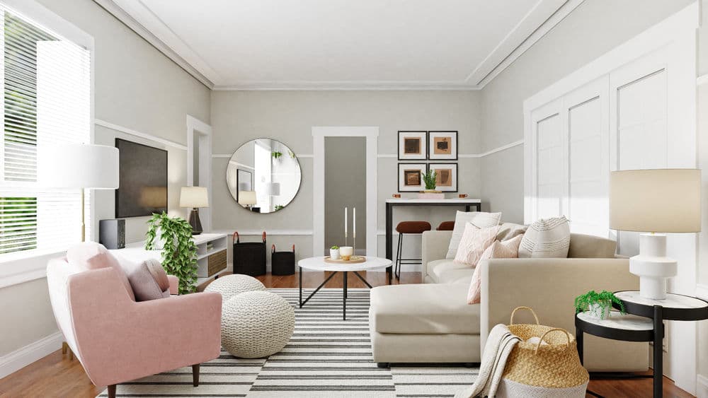 Blush Over This Mid-Century-Inspired Living Room Gallery, Image 5