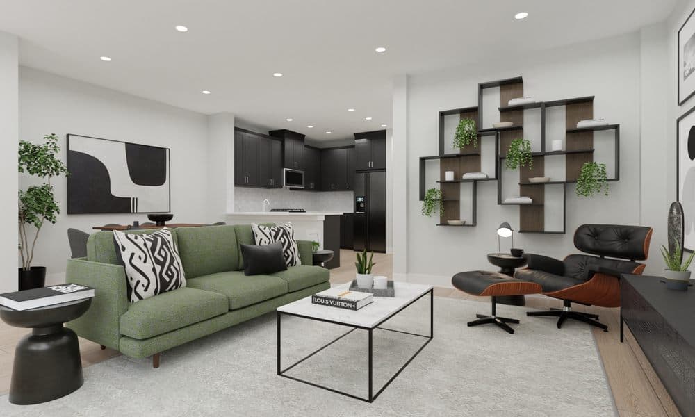 Modern Living Room with Bold Accents