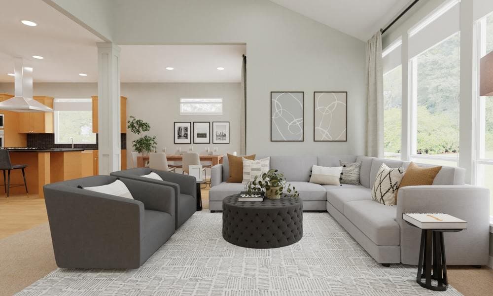 Modern Living Room with Open-Concept Layout