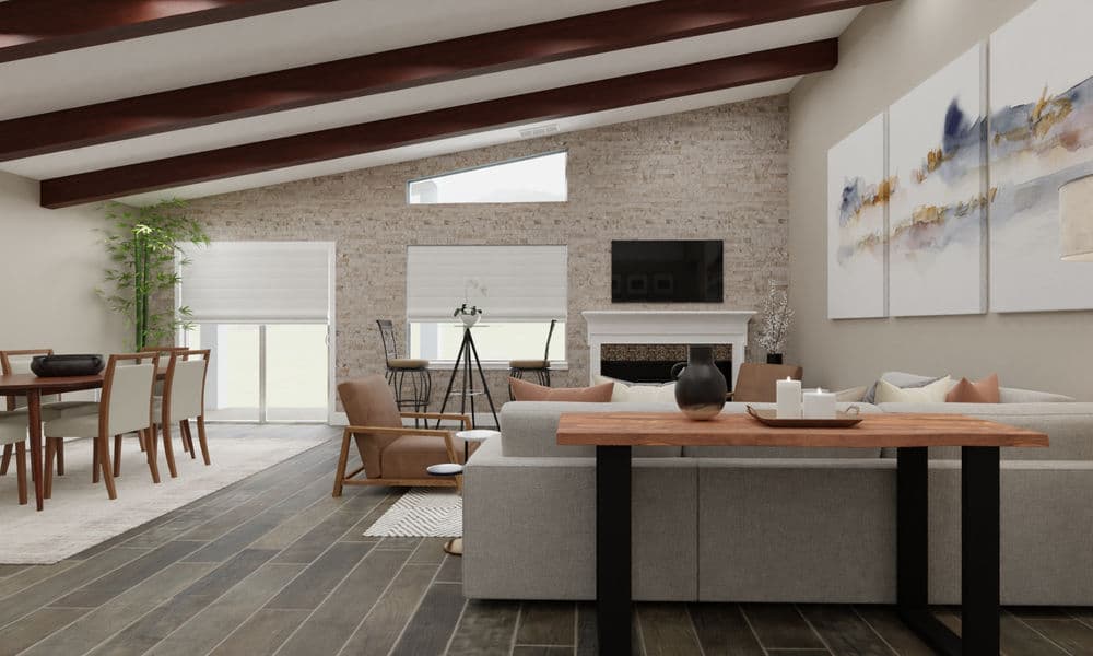 Modern Rustic Living Room with Neutral Palette
