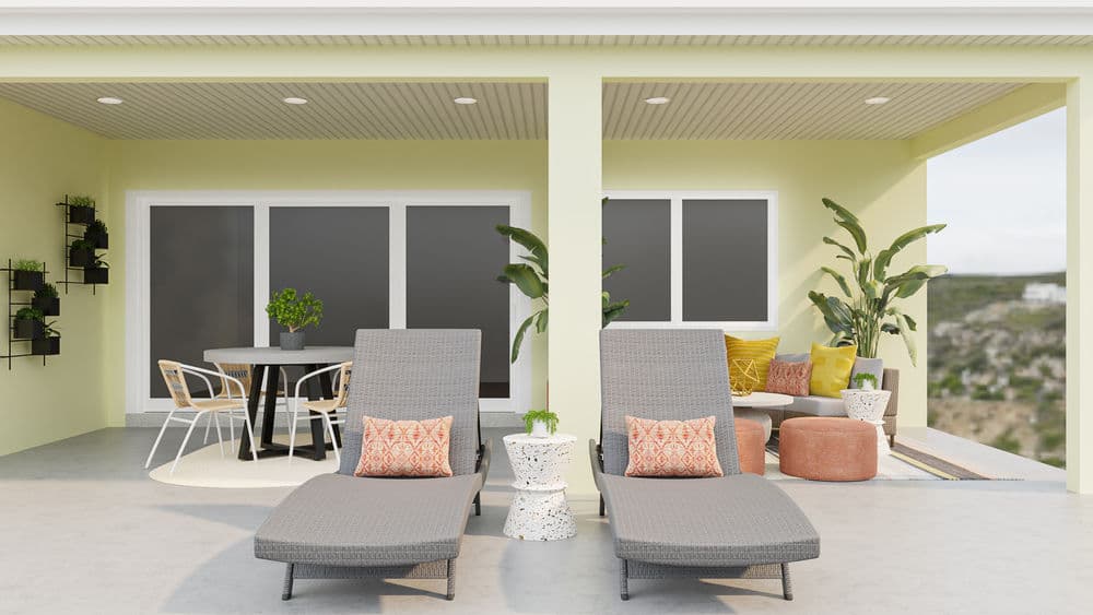 Outdoor Patio with Vibrant Colorful Decor Gallery, Image 2