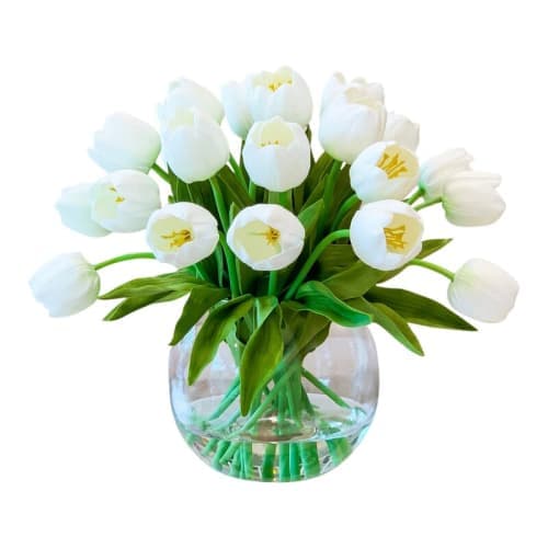 Real Touch Table Tulip Centerpiece in Vase image