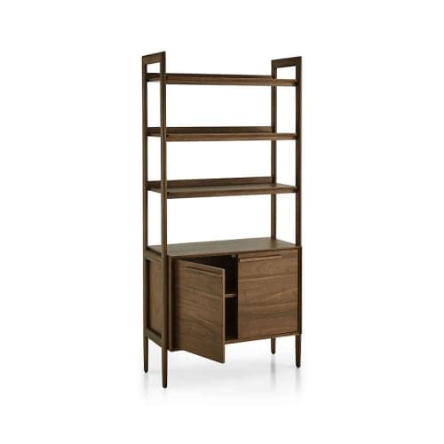 Tate Walnut Bookcase Cabinet image