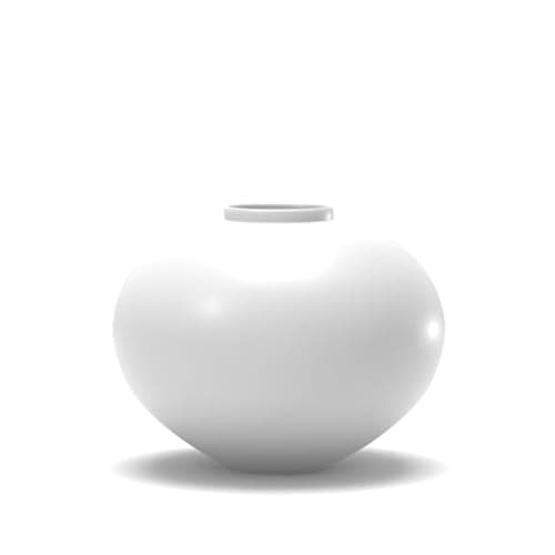 Jimena White Round Vase image