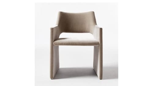 FOLEY FAUX MOHAIR GREY DINING CHAIR image