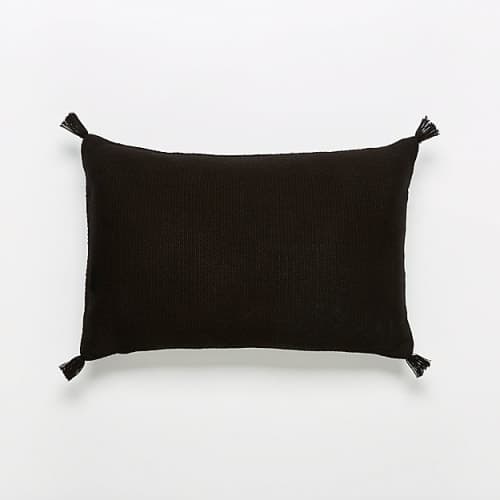 PLAIT BLACK PILLOW image