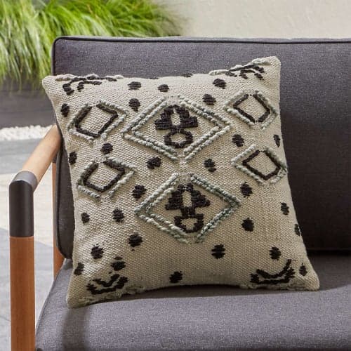 Mohave Embroidered Outdoor Pillow With Insert-18"x18" image