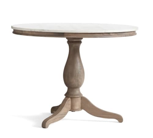 Alexandra Round Marble Pedestal Dining Table image