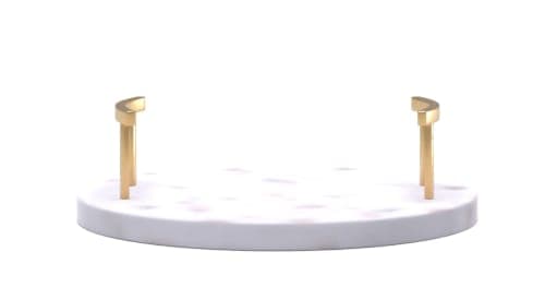 Marble Brass Round Cheese Board image