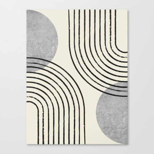 Sun Arch Double Grey Canvas Print image