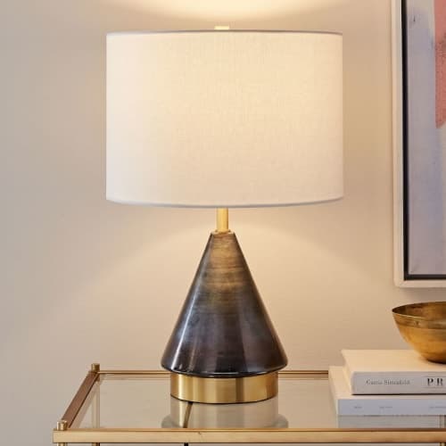Metalized Glass USB Table Lamp image