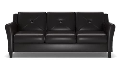 Faux Leather Rolled Arm Sofa image