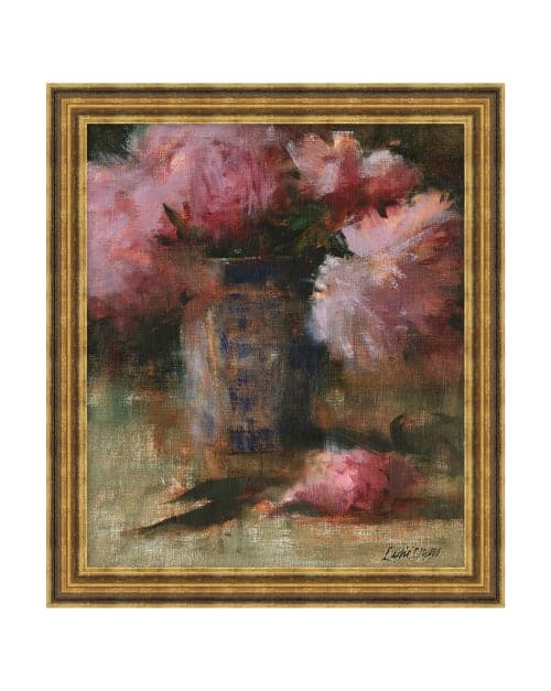 Peonies and Vase with Frame-14"x16" image