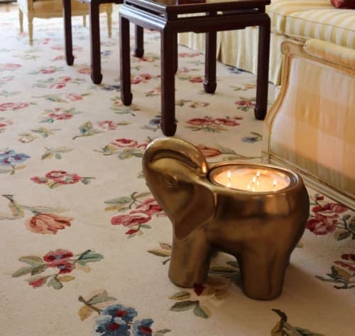 Gold Grand Elephant Candle image