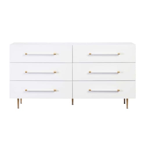 Neptune White 6 Drawer Dresser image
