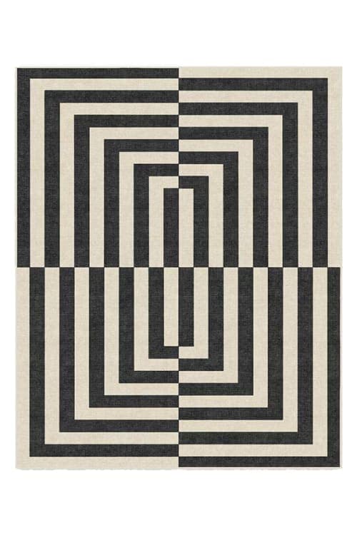 Jonathan Adler Op Art Charcoal Rug 8'x10' image