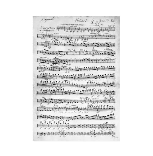 Score Sheet For The Overture Gallery Wrapped Canvas Unframed image